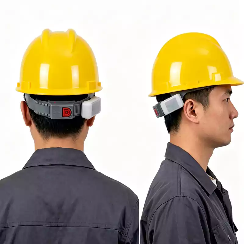 G618 Series ultra-low-power tracker – front view, designed for safety helmet clip-on and pet collar loop