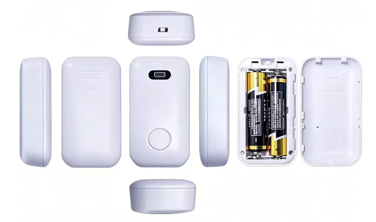 G810 dry battery tracker – front view with replaceable AAA batteries