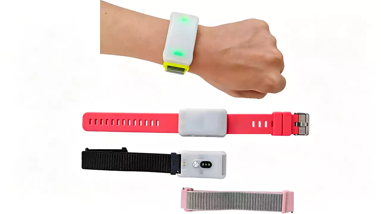 G608 series health tracker on a wrist and on a pet collar, showing 22mm strap ecosystem