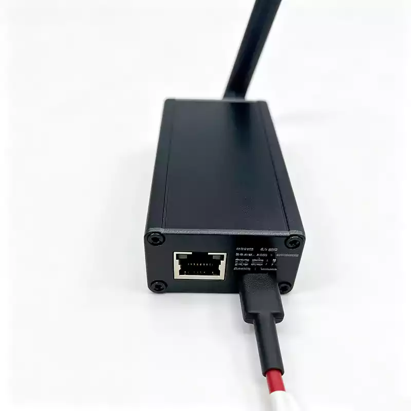 WH126 top view with SMA antenna connector and Ethernet port