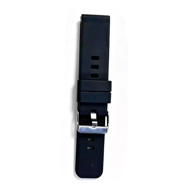Standard silicone strap – black TPU silicone, 22mm quick-release, compatible with W200 and W300 series