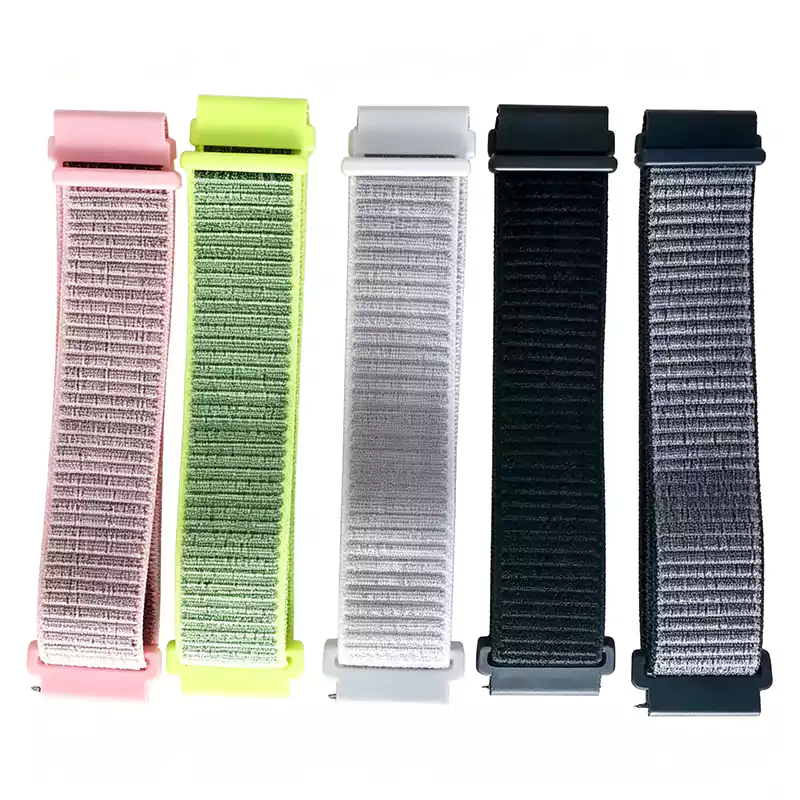 Velcro strap – nylon velcro construction, multiple colors available, infinitely adjustable