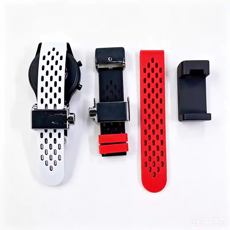 Magnetic anti-removal strap – red or white exterior, black interior, magnetic lock, magnetic key included