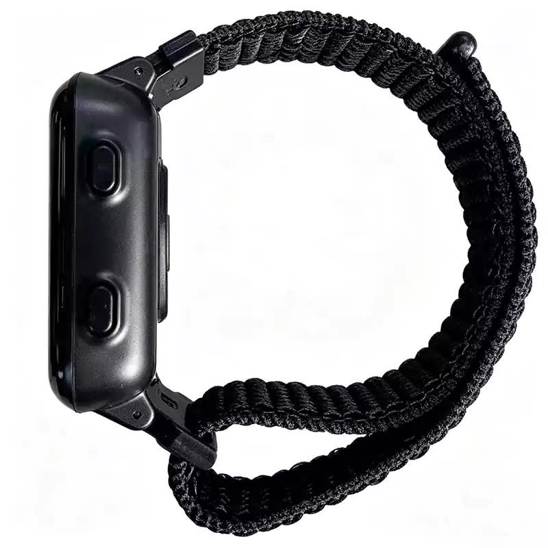 B2318 wristband with black velcro strap, front view