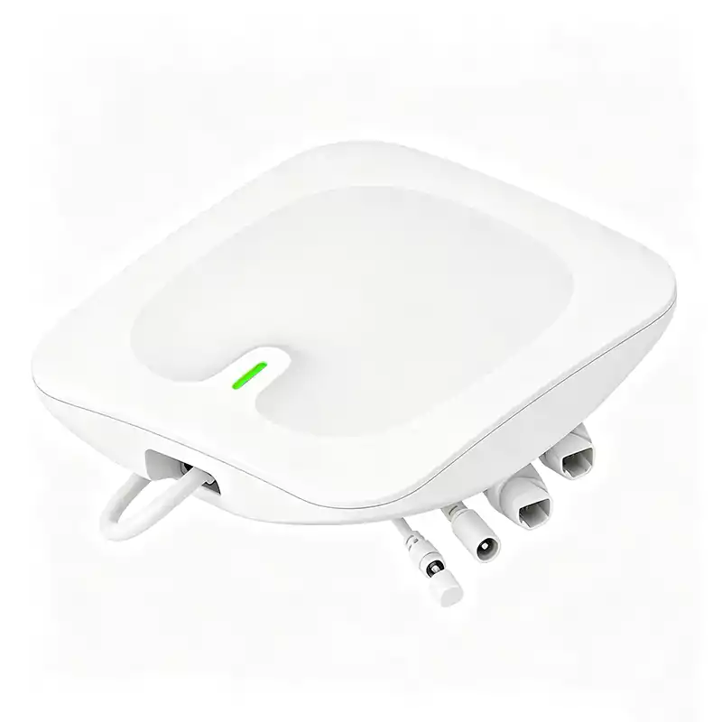 GC305 AoA gateway, square white enclosure with LED indicators and dual RJ45 ports