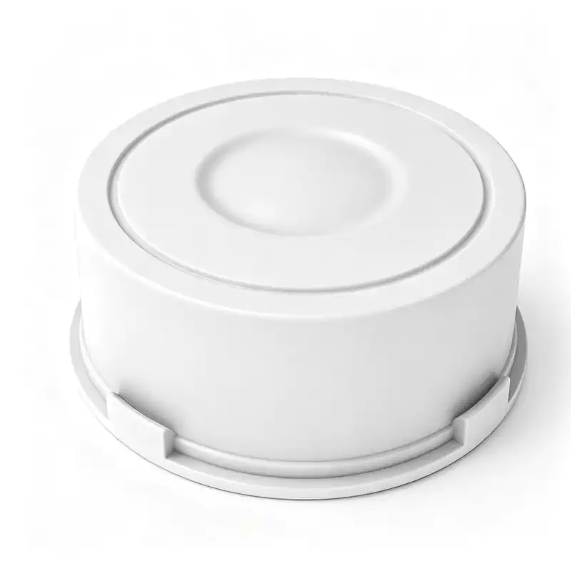 OV02/OV04 circular iBeacon, white 50mm diameter detachable beacon with screwless snap‑on cover