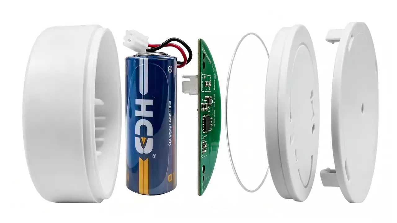 OV02/OV04 iBeacon – circular detachable BLE beacon with snap‑on cover